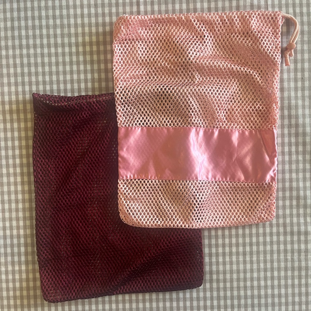 Pointe Shoe Drawstring Fishnet Bags